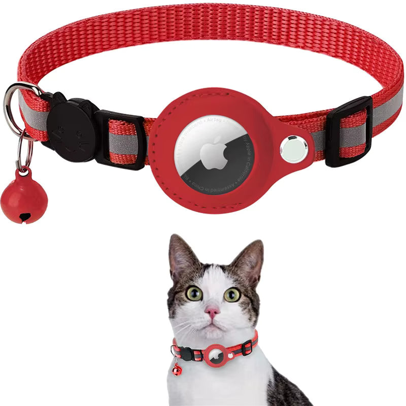 Collier pour chat avec support AirTag – Réfléchissant et sécurisé
