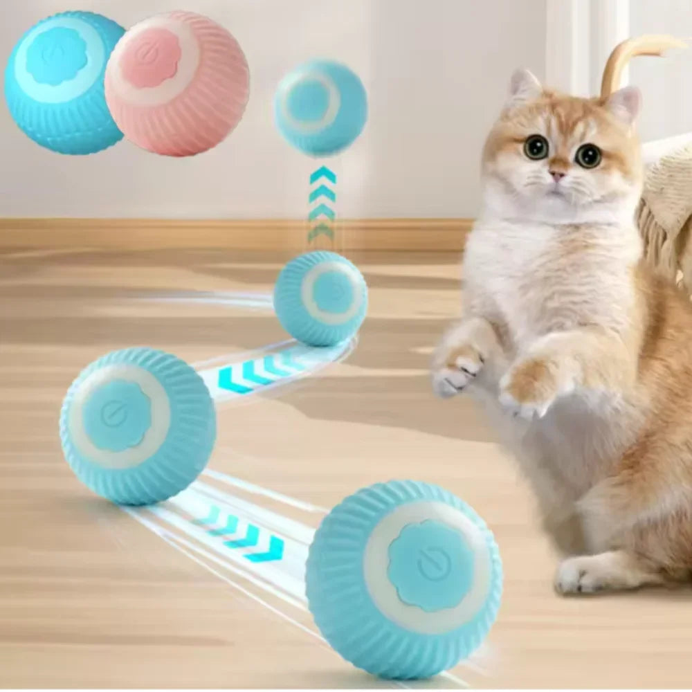 Balle interactive automatique pour chat – Jouet roulant intelligent