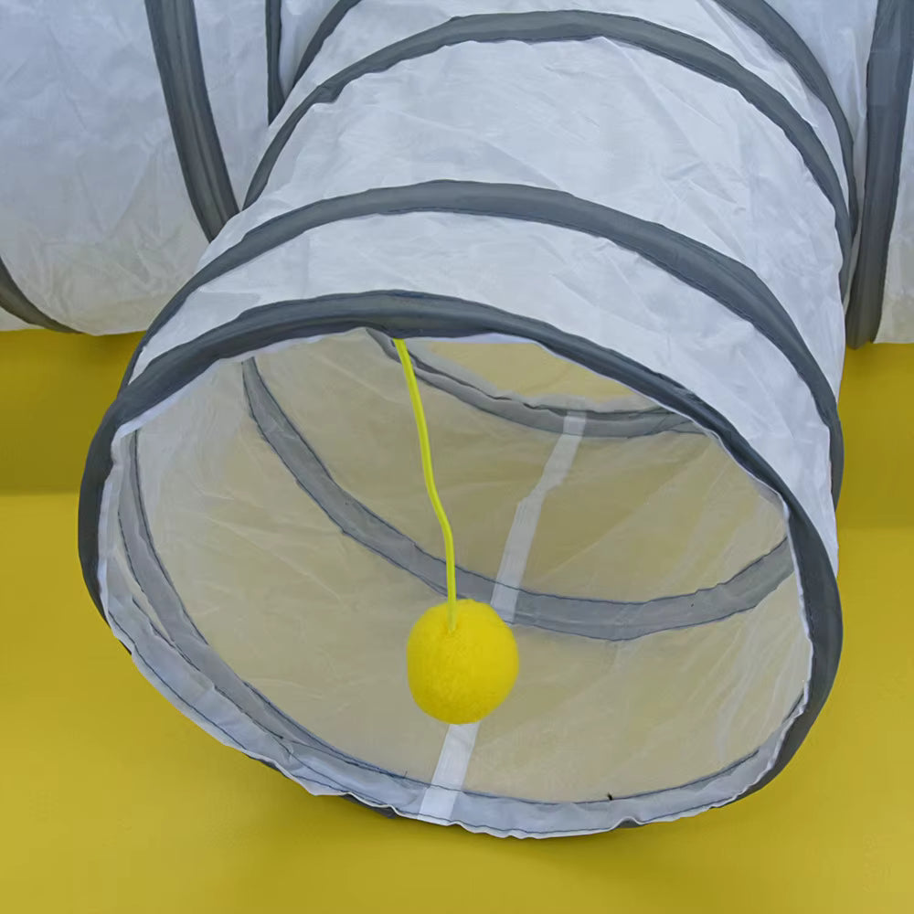 Tunnel de jeu pliable pour chat – Jouet interactif intérieur