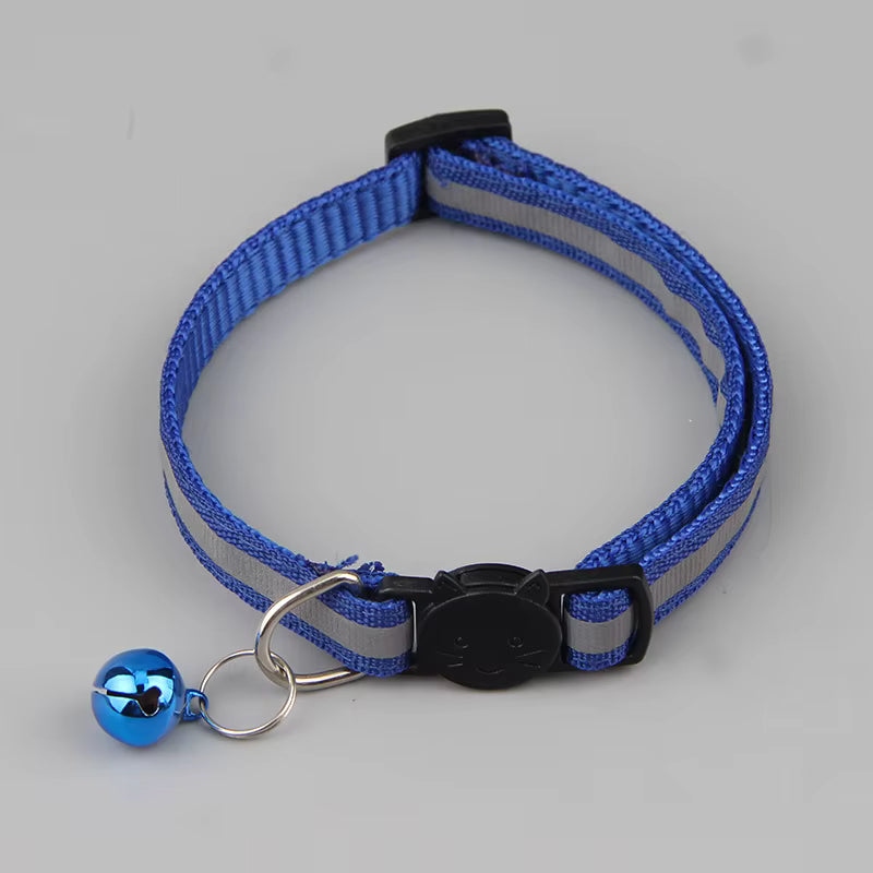 Collier réfléchissant avec clochette pour chat et petit chien – Ajustable