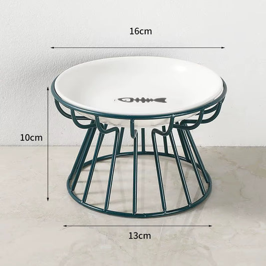 Gamelle surélevée en céramique pour chat et chien