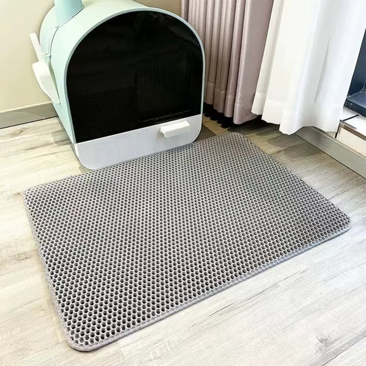 Tapis de litière double couche pour chat – Imperméable