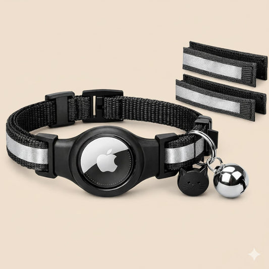 Collier pour chat avec support AirTag – Réfléchissant et sécurisé